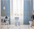 Factory Supply Embroidery Curtain Look Fabric Curtains for the Living Room