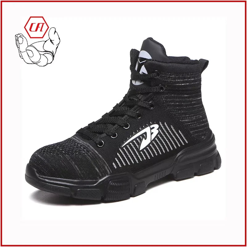 Ankle Protect Anti-slip Puncture Proof Safety Shoe EN12568 Steel Toe Work Shoes Industrial Men's Safety Shoe