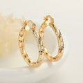 Chic Brass Hoop Bohemian Earrings With Plating 18K Laminated Gold Wholesale Earrings Women Oro