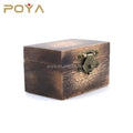 Poya Handmade Glossy Koa Wooden Engagement Ring Box Vintage Style Jewelry Gift Packaging for Display