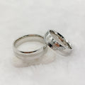 Wholesale Classic Western Anniversary Wedding Bands Rings Sets for Couples Silver 316L Stainless Steel Jewelry Marriage Cz Ring