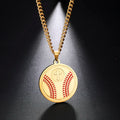 Fashion Sports Baseball Numbers Pendant Stainless Necklace Mens Crossed Baseball  Stainless Steel Baseball Sports Necklace