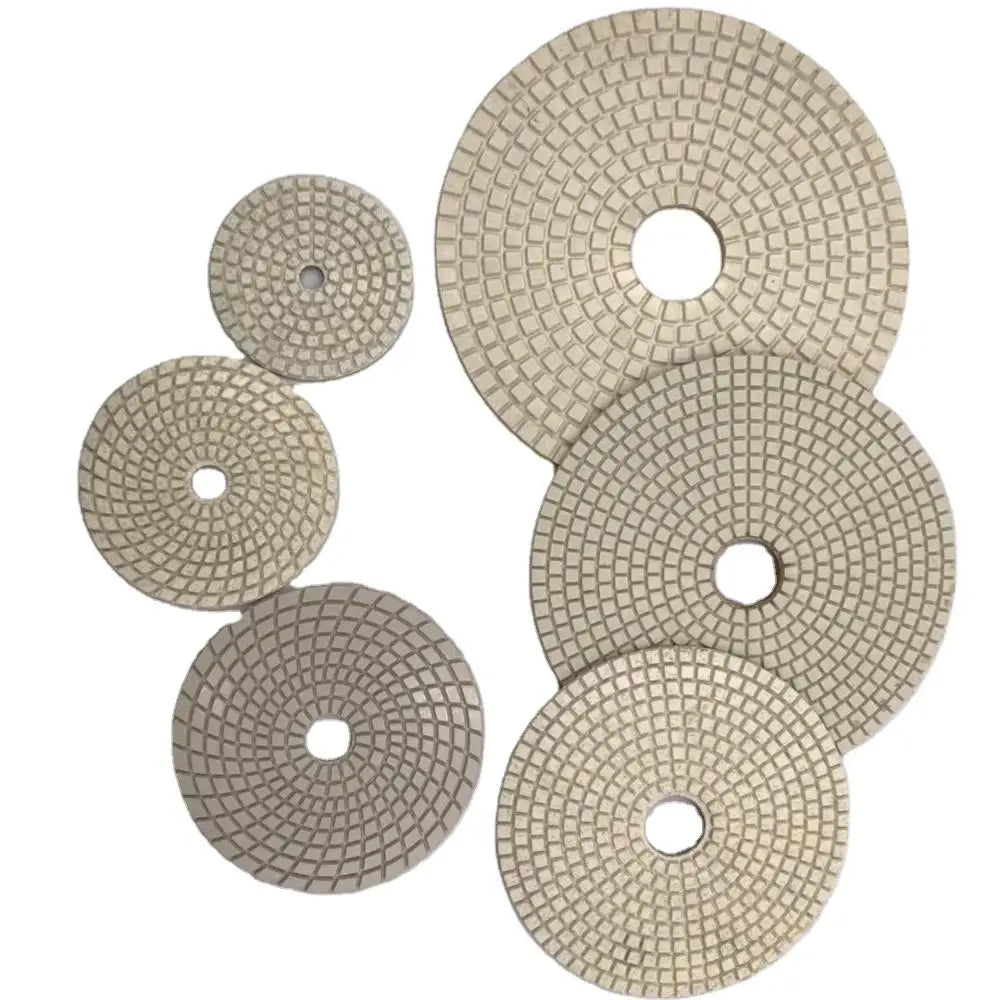 100mm 4 inch dry or wet diamond 3 step polishing pads premium diamond polishing disc for granite marble concrete
