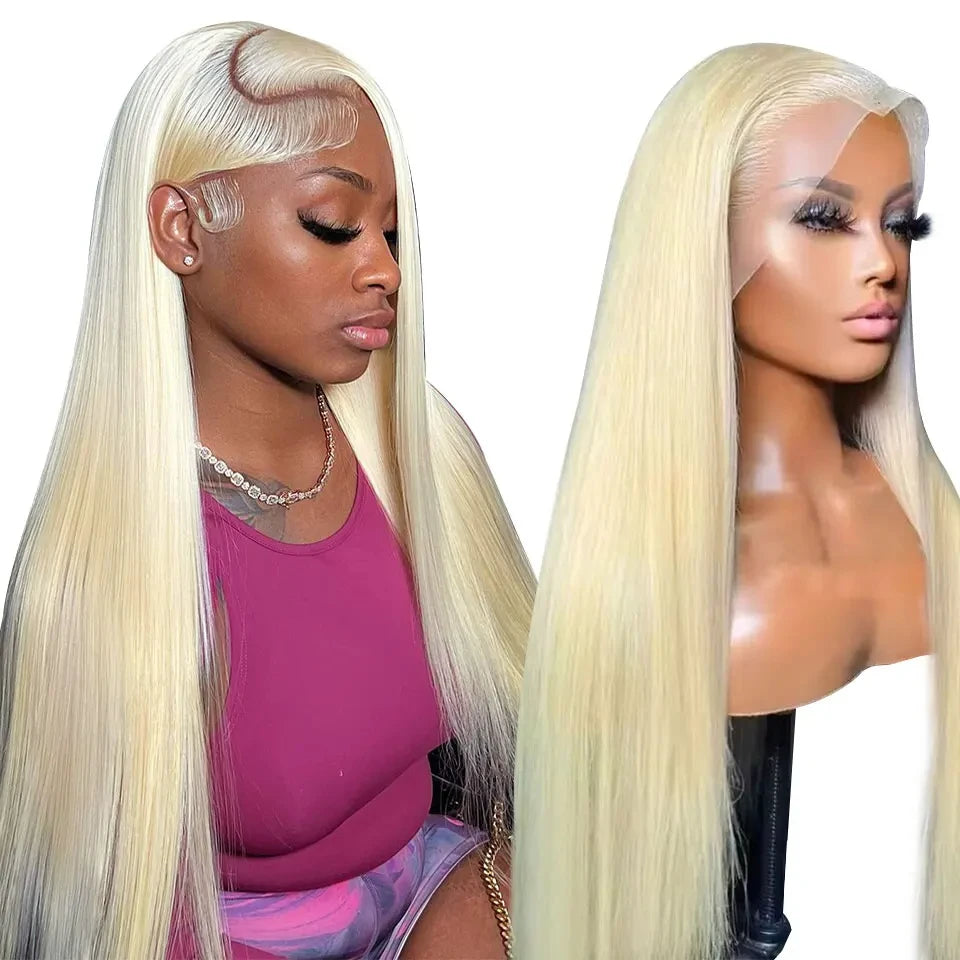 Grade 12a Long 613 Straight 13x4 HD 360 Full Lace Front Human Hair Wig  613 Blonde Raw Human Hair 13x6 Hd Lace Frontal Wigs