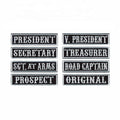 Quality Checking Custom Embroidery 3D Twill Name Patch 110 MM Wide Biker Motorcycle Badge Tag Vest Personalized
