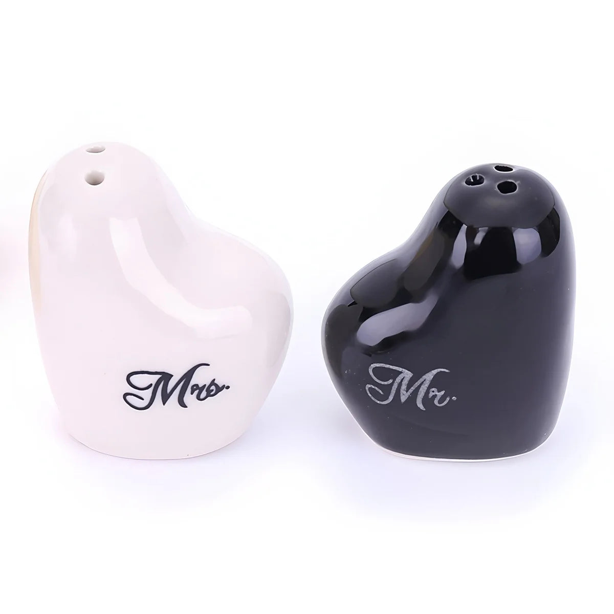 Bride Groom Ceramic Salt Shakers Birds Heart Pepper Shaker Wedding Favor Guests Gift