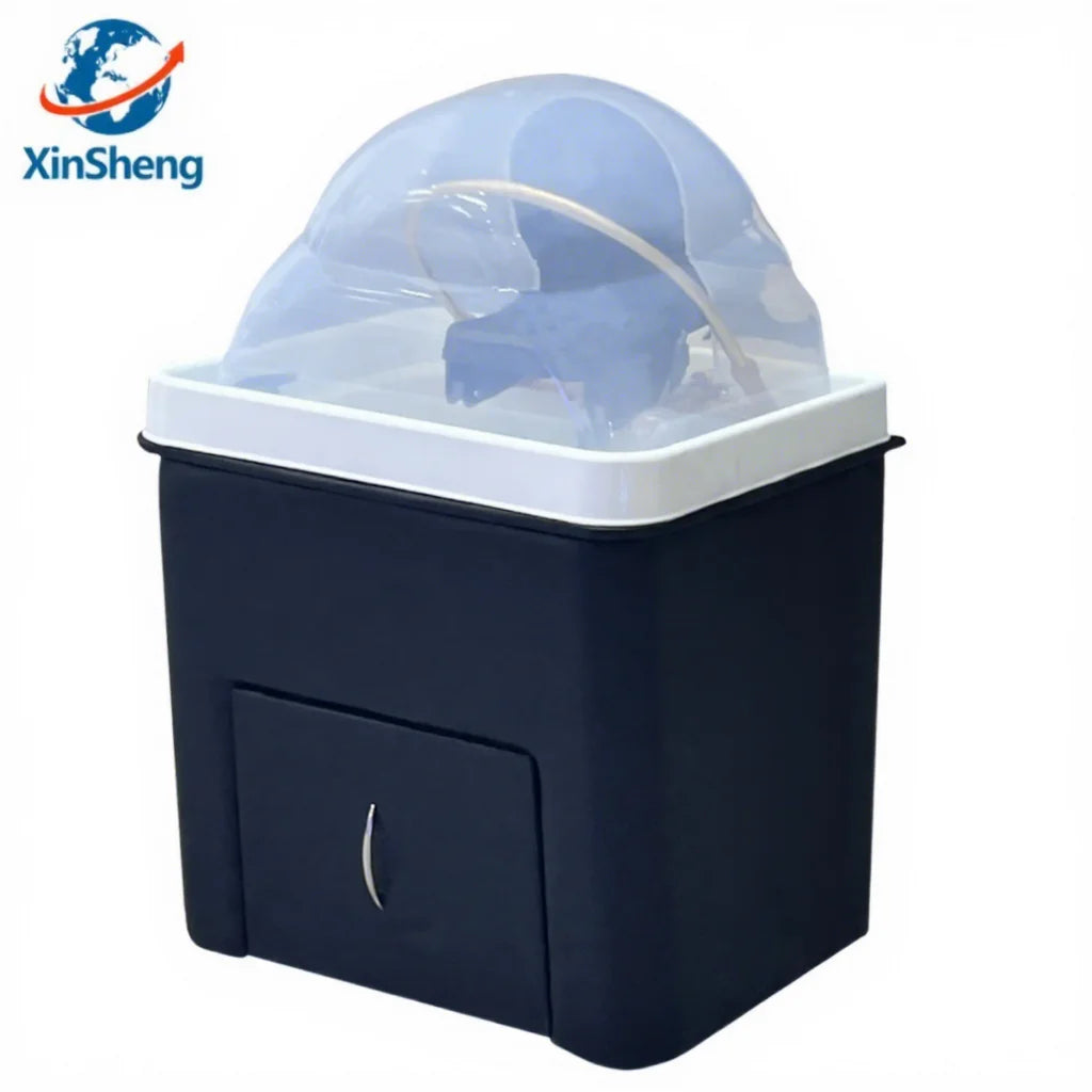 Modern Style White Shampoo Bed Hair Washing With Water Fall Circulation and Steamer Cream Salon Bowl and Bed