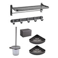 Best-Selling Double Layer Salon Space Aluminum Wall-Mounted Folding Towel Rack Set Bathroom Towel Rack Shelf for Home Hotel Use