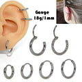 Surgical Stainless Steel Hoop Earrings 6mm 8mm 10mm Huggie Hoop Earrings Men Hypoallergenic Small Sleeper Mens Hoop Earrings C