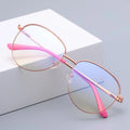 Trendy Alloy Clear Lens Eye Glasses Frame for Women Stylish Prescription Optical Frame Anti-Blue Light Computer Glasses