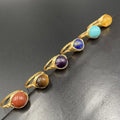Hand Craft Wire Rings for Women Gemstone Silver Plated Wrapped Stone Amethyst Agates Lava Quartz Circle Healing Natural
