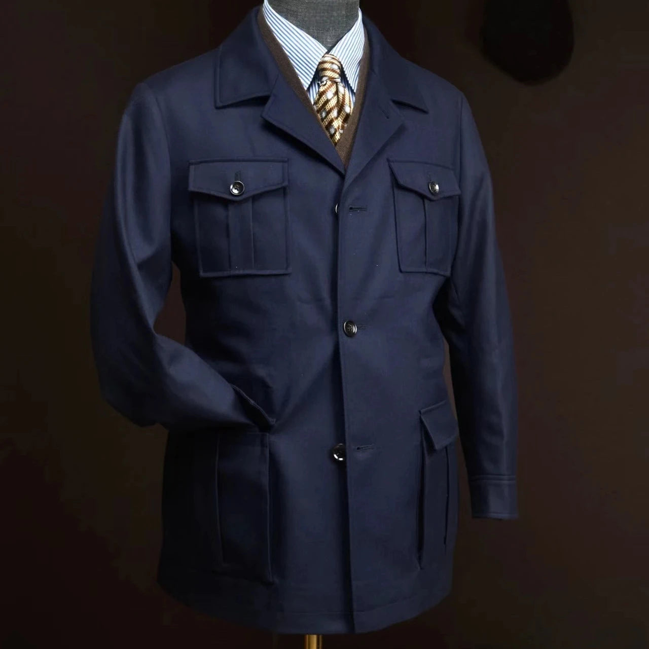 2024 Bosha Men's Suit Latest Design With Turn-Down Collar Custom Dyed Jackets and Coats for Men Features Button Decoration