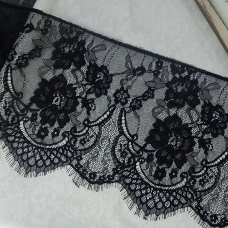 27cm Wide Water Soluble 100% Polyester Lace Single Edge Handmade DIY Clothing Accessories & Skirt Edge Curtain Material