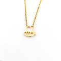 Bee Necklace Oro Laminado Collar De Acero Grueso Con Inicial Joyeria Acero Necklace Chains