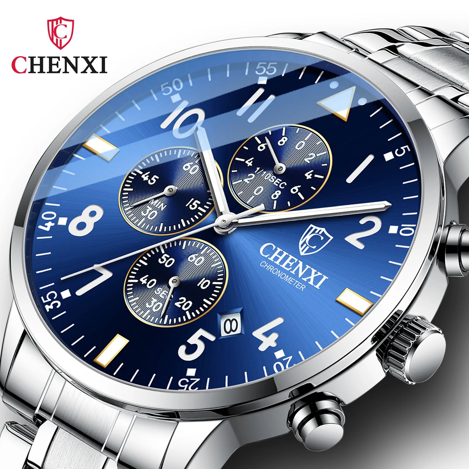 CHENXI 937 New Top New Luxury Watch Men Wrist Stainless Chronograph Waterproof Sport Watch Date Quartz Gift Wristwatch