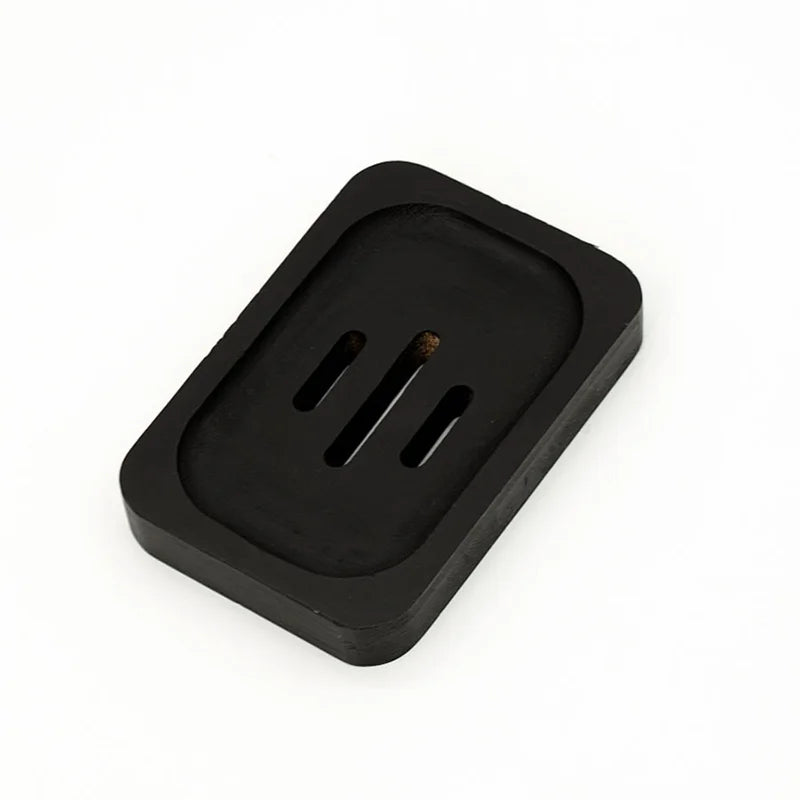 Black Bamboo Soap Dishes Set Shower Natural Bar Soap Holder Tray Clean Function Soap Saver