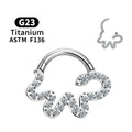 G23 16G Titanium Fashion Piercing Labret Lip Conch Helix Nail Ear Stud Earrings Nose Hoop Nostril Tragus Body Piercing Jewelry