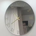 100cm Glass Light Luxury Living Room Wall Hanging Clock Roman Number Round for Home Decor Large Mirror Wall Clock Dropshipping