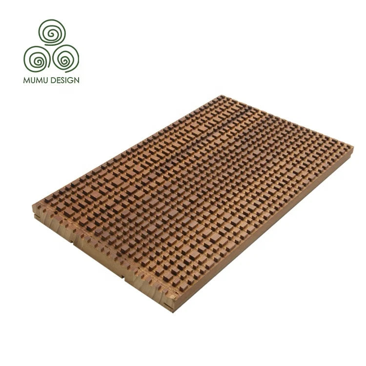 MUMU Luxury Decor Easy Install Interior 3D Pine Slats Interior Solid Wood Fluted Wall Panels