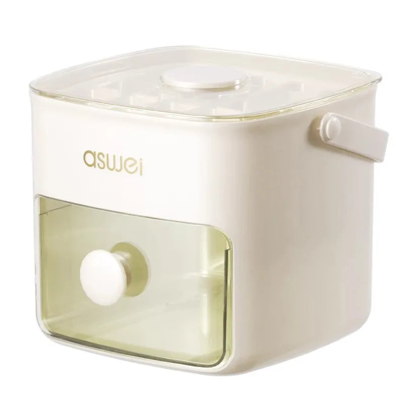 Amz Ice Cube Tray With Lid and Bin Square Ice Cubes Molds With Storage Box Ice Maker Trays for Freezer