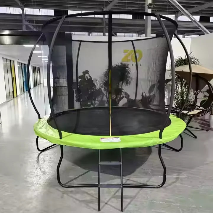 Zoshine Factory Price 10FT Kids Outdoor Jumping Trampoline Steel Net PVC Polypropylene for Indoor Fitness Big for Boys Girls