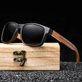 Yvan China Man Fashion Wooden Sunglasses Skateboard-Themed Sun Glasses with Tac Lenses Hand Engraved Wood and Plastic Design