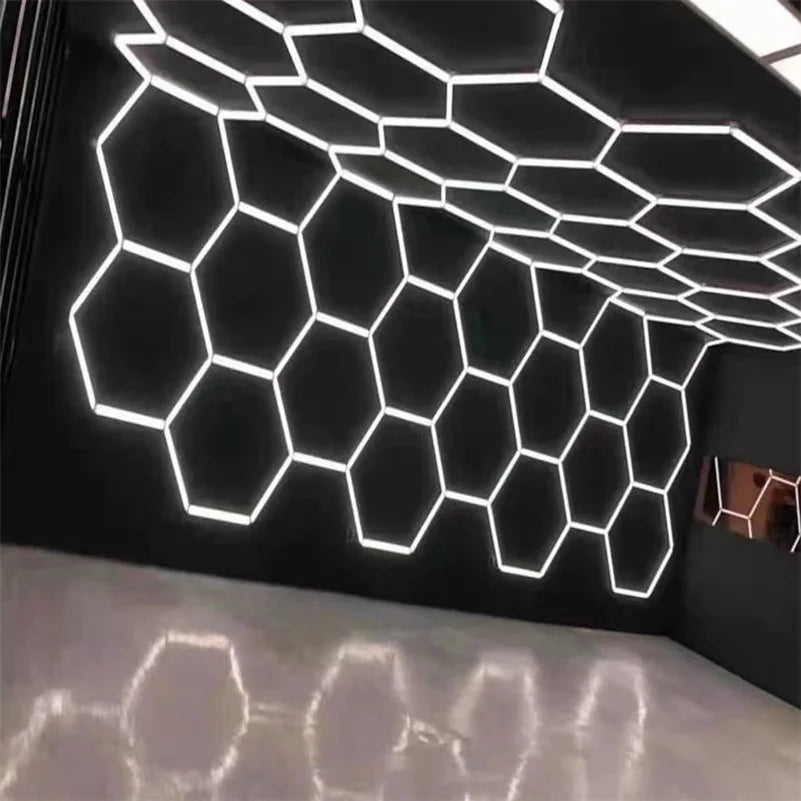 Factory Hot Sell Decorative Hexagon Led Lighting for Garage Barber Shop