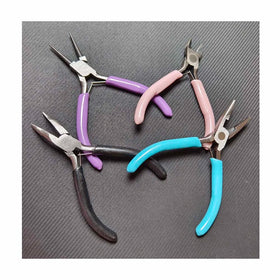 4Pcs Jewelry Making Pliers Tools Needle Nose Pliers Round Nose Steel Pliers Wire Cutters Fit Hand DIY Jewelry Craft