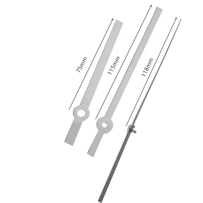 1 Set DIY White Metal Wall Clock Needle Pointer Watch Quartz Clock Hands for Clock Replace Part Accessories
