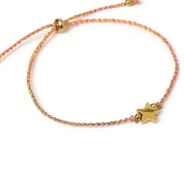 Inspire Jewelry Minimalist Adjustable Women Fashion Style Boho Handmade18K Gold Plated Star Bracelet Starlight