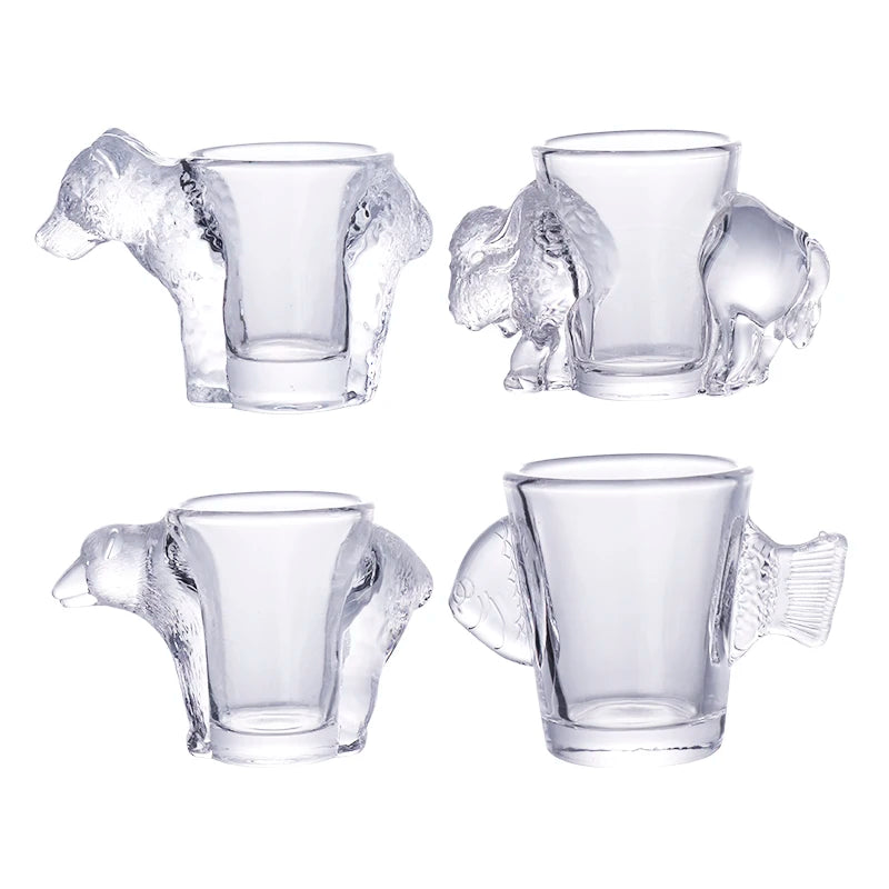 Creative Design Custom Logo & Color Available Cute Animal Shaped Bear Shot Glass Porcelain/Melamine for Party Use