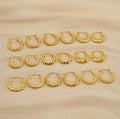 Fashion Vintage Jewelry Stainless Steel 18K Gold Plated Earrings Simple Round Hoop Earrings for Women Mothers Day Gifts