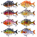 8cm/15g Bass Wobbler Artificial Lifelike Muti-Segment Swim Bait Saltwater Multi Jointed Segmented Swimbait Fishing Lure