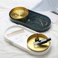 Wholesale Home Decoration Marble Stone Jewelry Stackable Storage Tray Perfume Trays Marble Bathroom Tray