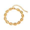18K Gold Stainless Steel Hollow Shell Chain Bracelet Fashion Link Bracelets