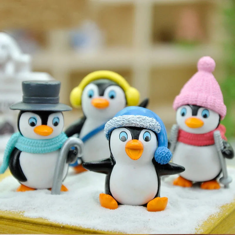 Mini Ornaments Home Decor Furnishing Anime Figure Micro Landscape Miniature Cake Topper Penguin