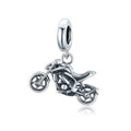 Hot Sale Motorcycle Charisma Pendant 925 Sterling Silver Cool Sports Style DIY Beads Bracelet Accessory Boyfriend Gift Wholesale