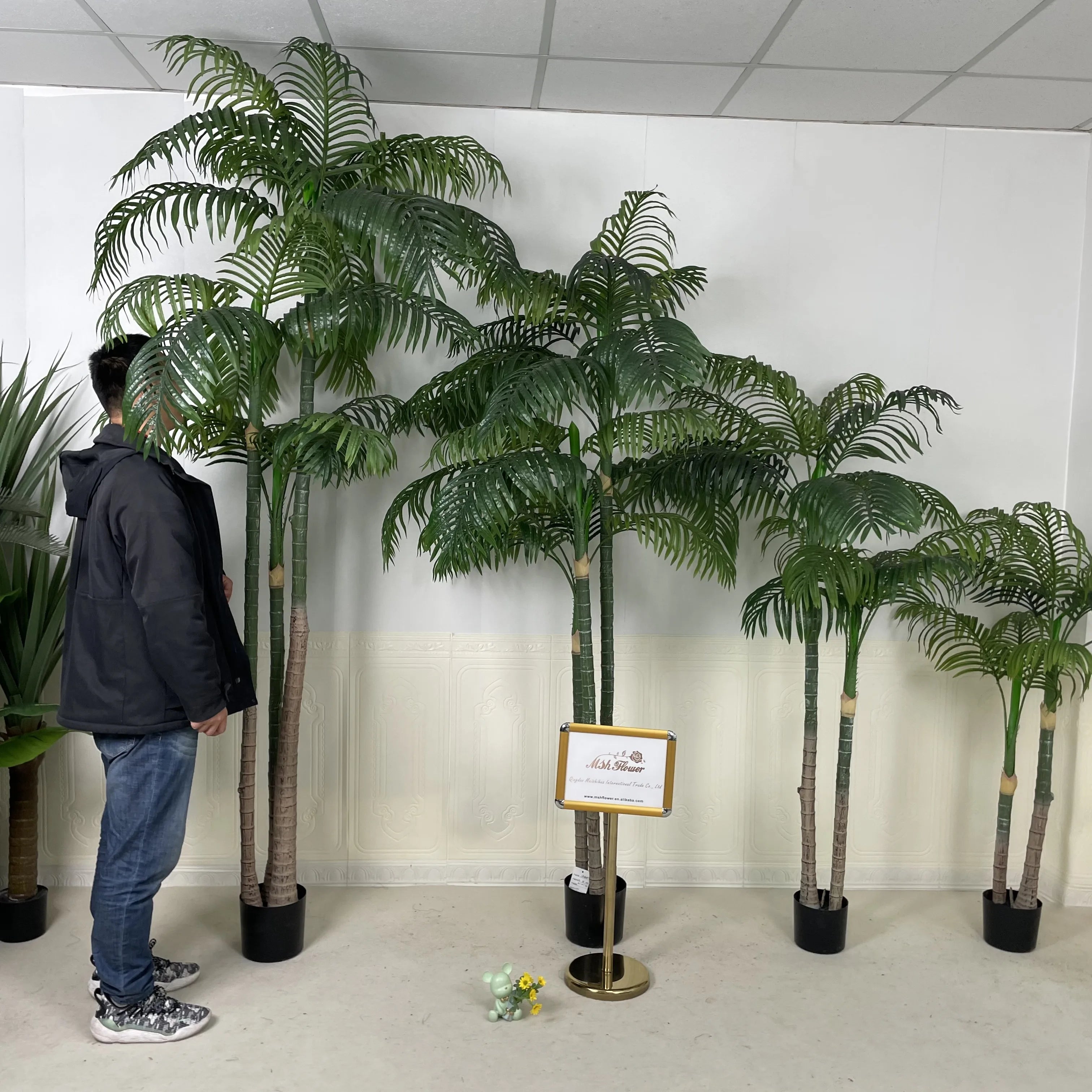 Vv317 New Style Artificial Areca Triandra Trees Artificial Plants Artificial Trees Green Plants Plant Pot Hotel Home Coffee Shop