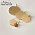 EManco Classic Stainless Steel 14K Gold Plated Minimalist Geometric Pendant Women's Homemade Bracelet Necklace Making