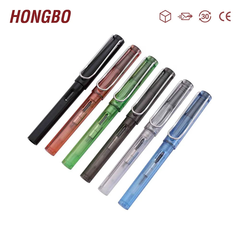 Packing Available Low Minimum Logo Office Stationery Gift Business Plastic Ink Nib Fountain Pen Writing Pen 5 Days
