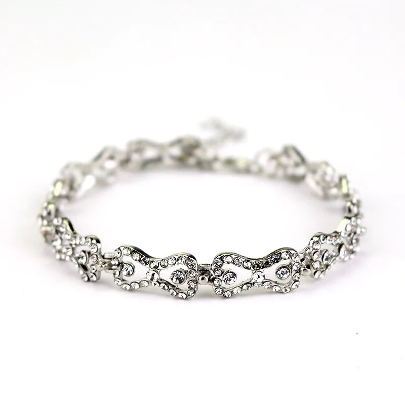 Fashion the Vampire Diaries Inspired Charm Bracelet Stefan Damon Katherine Caroline Silver Plated Diamond Bracelet