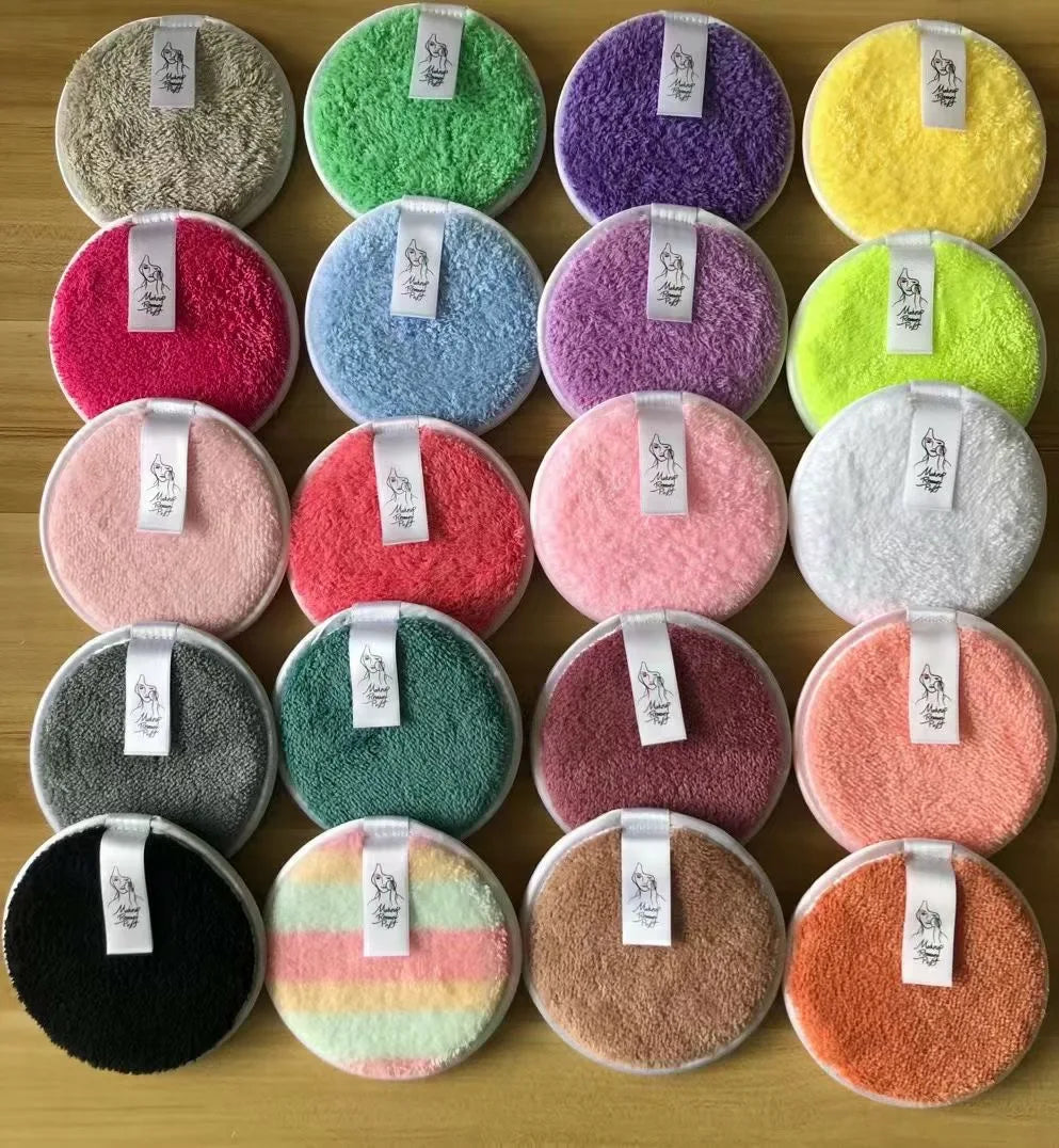 Organic Reusable Face Removing Dirt Microfiber Pad Washable Cosmetic Makeup Remover Pad