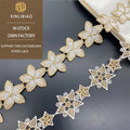 Water Soluble Lace Women's Dress Accessories Clothing Accessories Can Be Cut with Two-color White Gold Embroidery Lace