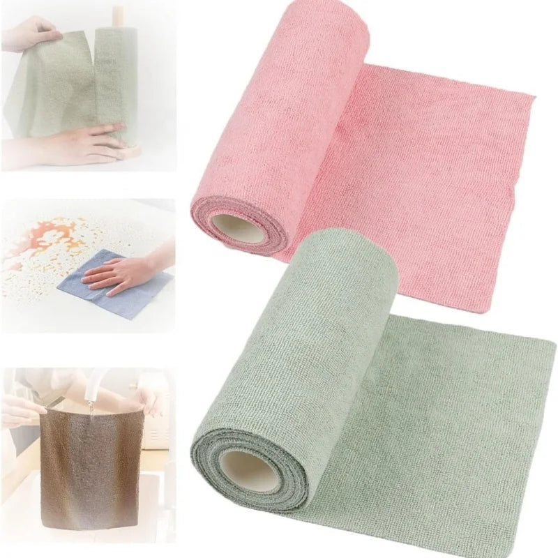 Super Absorbent Reusable Microfiber Cleaning Cloths 40/80 Pieces Microfiber Towel Roll for Effective Cleaning