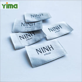Satin Garment Labels Embroidered Customized Printing Color LOGO Eco-Friendly Sustainable Custom Size Main Labels OEM Garment