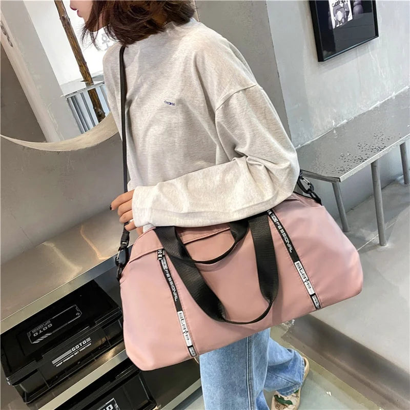 Wholesale Fashionable Women Travel Bag Dry Wet Oxford Cloth Casual Shoulder Waterproof Yoga Duffle Travel Bags for Yoga Mat