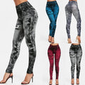 Guangzhou Auyan Seamless High-waisted Printed Trousers Seamless Jeans Legging With Ripped Corsets