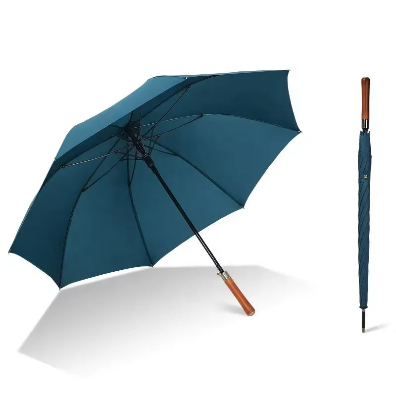 Non-slipgolf Umbrella Rain Wooden Handle Bunnings Big Golf Long Handle Umbrella Outdoor Red Velvet Umbrella for Wedding Party