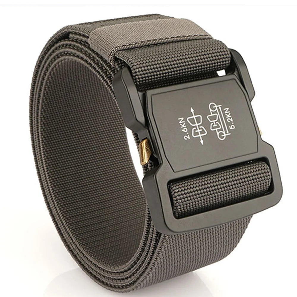 TUSHI Factory New Automatic Buckle Tactical Belt Aluminum Alloy Nylon Casual Quick Release Outdoor Accessories 125cm