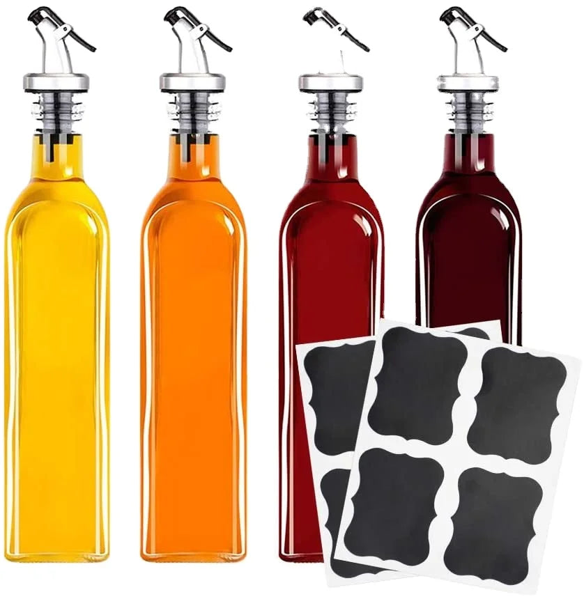 Glass Bottle Seasoning Oil Container Kitchen Cooking Containers Soy Sauce Bottles Transparent Glass